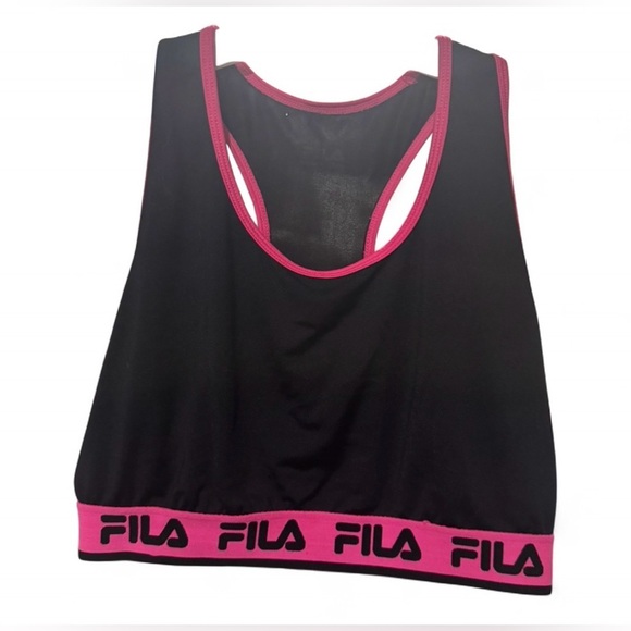 Fila Other - Size Large Used Fila Women's Black Sports Bra with Pink Trim